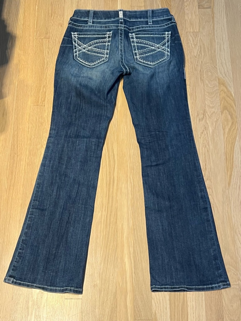 Ariat REAL Entwined Boot Cut Jeans 28R x 32 Marine Wash